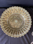 Benzara Green And Golden Glass Bowl. Fixed Price $26.25.