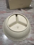 Lenox Gold Rimmed 8" Round Divided 3 Compartment Condiment Snack Serving Bowl. Fixed Price $30.00.