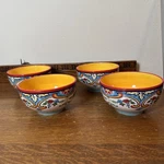 Euro Ceramica Zanzibar Soup Bowls Set Of 4 Colorful Mediterranean Pattern 5.5. Fixed Price $15.46.