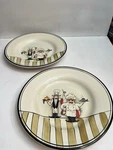 Hd Designs Chef Pasta Bowl Set 2 Ceramic Serving Plates Italian Kitchen Decor. Fixed Price $26.99.