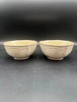 2 Pioneer Woman Farmhouse Lace Linen Soup Cereal Bowl. Fixed Price $22.00.