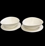 Portmeirion Sophie Conran White Porcelain Cereal Bowls & Salad Plates - 2 Sets. Fixed Price $49.99.