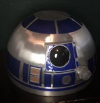 Disney Parks Star Wars Galaxy's Edge R2-D2 Droid Head 10" Metal Serving Bowl. Fixed Price $119.99.