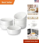 24 Oz Cereal Bowls, Porcelain Soup Oatmeal Set Of 6, Kitchen Ceramic Se.... Fixed Price $63.00.