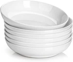 Dowan Pasta 32OZ, Large Salad Bowls, White Set Of 6, Porcelain. Fixed Price $42.69.