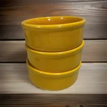 Set Of 3 Vintage Waechtersbach Spain Yellow Soup Pottery Bowls 5 1/4 Inches. Fixed Price $32.00.