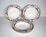 Mikasa Intaglio CAC84 Collage Rimmed Soup Bold Colors Set 9.25 Euc. Fixed Price $42.99.