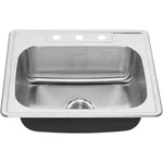 American Standard Colony Sb Topmt Sink, 3 Hole W/drain Stainless Steel. Fixed Price $295.69.