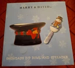 Harry And David Snowdays Dip Bowl Spreader Plz. Fixed Price $24.95.