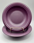 2 Pc Pfaltzgraff Terrace Plum 8 " Soup Set Rimmed. Fixed Price $16.00.