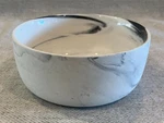 CB2 Jennifer Fisher Swirl Soup Bowl Marbleized Black & White Porcelain Discontin. Fixed Price $13.00.