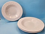 3 Oneida Picnic 5/8" Soup Rimmed Bowls Stoneware. Fixed Price $49.29.