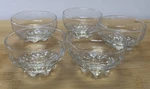 Vintage Set Of 5 Burmioli Rocco Galassia Clear Glass Dessert Dishes - Mint Con. Fixed Price $24.00.