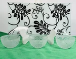 Gorham Smoked Floral 14 Chip & Dip Tray W/ 3 Matching Bowls Crystal Lenox. Fixed Price $14.22.