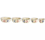 Temp-tations Nesting Prep / Dip Bowls, Set Of 5, Old World Confetti T49965. Fixed Price $26.37.