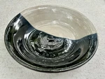 Black & Blue Studio Art Pottery Ceramic Hand Thrown Serving Bowl Signed 9.25". Fixed Price $30.00.