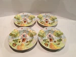 4 Tabletops Unlimited "our House" 9 1/8" Soup Bowls Hand Painted Scalloped. Fixed Price $32.99.