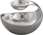 Namb Scoop Server (11" X 8") Two-tier Alloy Serving Bowl Set. Fixed Price $250.00.