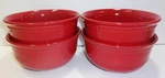 Set Of 4 Royal Norfolk Red 6.5" X 3" Hobnail Cereal/soup Bowls (new). Fixed Price $19.98.
