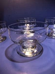 Vintage Riekes-crisa Fine Crafted Crystal 10 Oz Footed Serving Dish Dessert 4PC. Fixed Price $34.00.