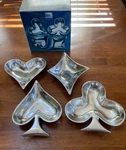 International Silver Appetizer Bowls Casino Collection Cards 4-PIECE Set Vtg. Fixed Price $38.99.