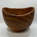 Pottery Barn Bark Rim Acacia Wood Serving Bowl Decor 10 X 7 Read Video. Fixed Price $38.00.