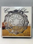 Glass Serving Bowl 9" Lead Free Etched Scalloped Crystal Clear Nib. Fixed Price $19.99.