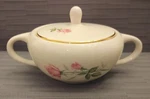 Vintage Homer Laughlin Sugar Bowl With Lid HLC3656 Pink Rose Rare. Fixed Price $9.95.