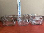 Mud Pie*hobnail Glass*triple Dip/veg. Tray. Fixed Price $28.00.