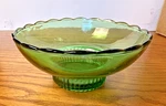 E.o. Brody Co. Cleveland, Oh M2000, Scalloped Green Glass Bowl Usa 6.5. Fixed Price $9.95.