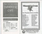 Farmhouse Cafe Menu & Kids Ice Tillamook County Creamery Oregon. Fixed Price $18.00.