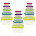 Smart Home Square Nesting Food Storage Containers With Lids, 30 Pc Set. Fixed Price $21.99.