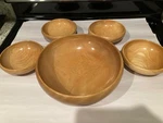 Woodcrest By Styson Vintage Bowls Japan Set Of 5. Fixed Price $9.99.