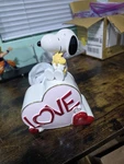Lenox Peanuts Snoopy Valentine's Day Candy Jar 8" Love Figural Decor. Fixed Price $49.99.