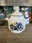 Kensington Staffordshire Ironstone Wayside 1821 Floral Sugar Bowl With Lid. Fixed Price $21.00.