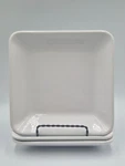 3 Piece Pampered Chef Simple Additions 7 " Square Salad Plate Set Solid White. Fixed Price $30.00.