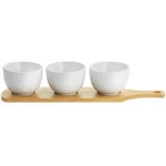Gracious Dining 4 Piece Fine Ceramic Tidbit Bowl Set With Base Gibson Elite Nib. Fixed Price $43.55.