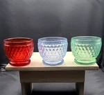 Villeroy & Boch Boston Small Glass Fruit Bowls Set Of 3 Red Green Blue. Fixed Price $39.99.