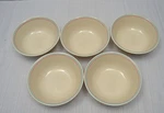 Set Of Corelle Forever Yours 6.25" Soup Cereal Bowls Pink & Teal Rim Rings. Fixed Price $15.00.