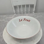 Vintage Le Fruit Ceramic Porcelain White Bowl Apricot Shafford Japan. Fixed Price $30.00.