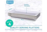 Klikel Serving Platters- Classic White- Microwave And Dishwasher Safe 6.5 X 14. Fixed Price $28.99.