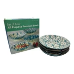 Costco All Purpose Porcelain Bowls New Set Of Four Serveware Dinnerware. Fixed Price $25.00.