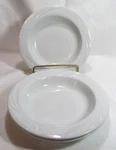 Delco Ceramicor Porcelain Three (3) Rim Soup Bowls Gc. Fixed Price $18.00.