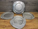 Vintage Godinger Art Silver-plated Ornate Baroque 11-5/8 Chargers Set 4. Fixed Price $89.98.