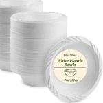 White Plastic Bowls 7OZ 12OZ Reusable Disposable Party Dessert Catering. Fixed Price $47.00.