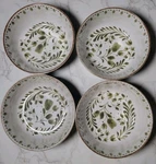 Set Of 4 Better Homes & Gardens Melamine Cereal Bowl Green Floral. Fixed Price $18.00.