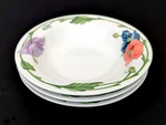 (3) Villeroy & Boch Amapola 7-3/4" Rimmed Soup Bowls Porcelain Floral. Fixed Price $48.00.
