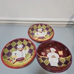 Jennifer Brinley Chef Pasta Bowls Set Of 3 9.25 Certified International Bistro. Fixed Price $30.00.