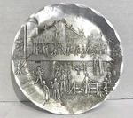 Wendell August Forge Amish Barn Raising Coaster/accent Plate 4 1/2". Fixed Price $7.20.