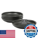 Gibson Elite Beckett 4-PIECE 9 Inch Dinner Plate Bowl Set Reactive Glaze. Fixed Price $44.81.